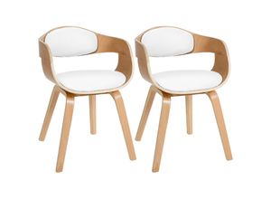 4251756470371 - 2er-Set Esszimmerstühle Kingston ergonomisch mit gepolsterter Rückenlehne Kunstleder & Holz bis 150 kg belastbar 4251756470371 - 2er-Set Esszimmerstühle Kingston ergonomisch mit gepolsterter Rückenlehne Kunstleder & Holz bis 150 kg belastbar