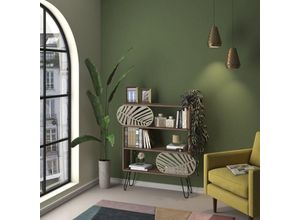 0711709075670 - Toscohome - Bücherregal mit 3 Regalen nussbaumfarben und schwarzen Beinen 94x117H cm - Illia 0711709075670 - Toscohome - Bücherregal mit 3 Regalen nussbaumfarben und schwarzen Beinen 94x117H cm - Illia