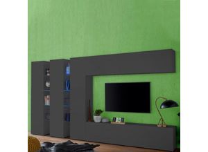 8054117997557 - Ahd Amazing Home Design - Moderner TV-Schrank Hängeelement 3 Hängeschränke Note Trio