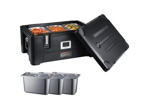 0197988961468 - VEVOR Isolierter Thermobox Isolierbox Lebensmittelbehälterträger 30 L für Catering Tragbare LLDPE-Lebensmittelbehälterträger Schwarz