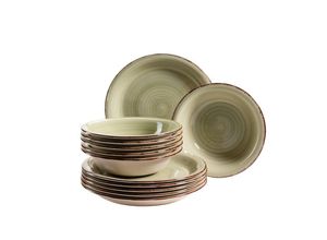 9001794723831 - Tafelservice Geschirr Set Teller SchÃ¼ssel Serie Lumaca OlivgrÃ¼n MÃSER - B-Ware sehr gut