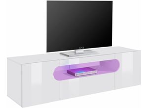 8054117995041 - Lowboard INOSIGN RealLowboardTV-KommodeTV-MöbelB240 cm komplett hochglanz lackiert Sideboards Gr B H T 150 cm x 41 cm x 40 cm weiß (weiß hochglanz) Lowboards mit 2 abgerundeten Türen1 Klappedie ein ovales offenes Fach bilden 8054117995041 - Lowboard INOSIGN RealLowboardTV-KommodeTV-MöbelB240 cm komplett hochglanz lackiert Sideboards Gr B H T 150 cm x 41 cm x 40 cm weiß (weiß hochglanz) Lowboards mit 2 abgerundeten Türen1 Klappedie ein ovales offenes Fach bilden