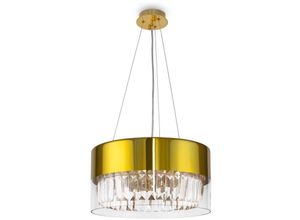 4262431051952 - - Pendelleuchte Hängelampe Deckenlampe Esszimmerlampe Gold Edelstahl d 40 cm