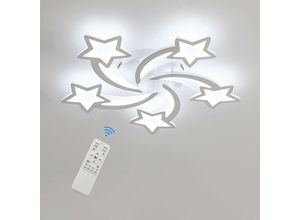 Image of Dimmbare LED Deckenlampe 60W, kreative Stern Deckenlampe mit Fernbedienung, Kinderzimmer-Deckenlampe, Durchmesser 70 cm