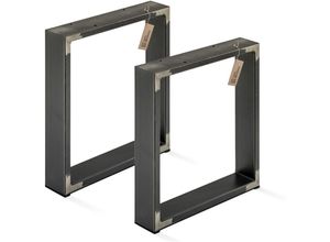 4064755161528 - LAMO Manufaktur Tischbeine für Sitzbank Couchtisch Beistelltisch Simple Massive Vierkantprofil 80x20 mm Tischgestell 30x43 cm (BxH) Grau 2 4064755161528 - LAMO Manufaktur Tischbeine für Sitzbank Couchtisch Beistelltisch Simple Massive Vierkantprofil 80x20 mm Tischgestell 30x43 cm (BxH) Grau 2