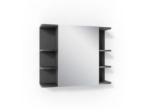 4251421933880 - VICCO Spiegelschrank FYNN 80 x 64 cm Anthrazit - Badezimmerspiegel Spiegel Hängespiegel Badspiegel