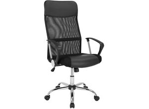 4250525304794 - CASARIA® Bürostuhl Deluxe Wippfunktion Ergonomisch Atmungsaktiv 360° Höhenverstellbar 113-122cm Büro Gaming Schreibtischstuhl Drehstuhl Schwarz Weiß