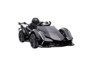 4066708827932 - Elektro-Kinderauto Lamborghini V12 Vision Gran Turismo schwarz - Kinderauto - Elektroauto - Ledersitz und Sicherheitsgurt