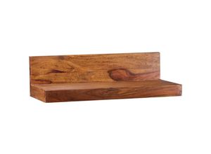 4250950229723 - Wandregal Massivholz Sheesham Holzregal Landhausstil Hängeregal Wandboard Naturprodukt Regal Größe wählbar - Finebuy