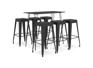 8720286172308 - Vidaxl - 7-tlg Bar-Set Schwarz Schwarz