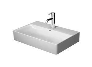 4053424497952 - Duravit - DuraSquare Waschtisch Möbel-Waschtisch Compact 60x40cm 1 Hahnloch ohne Überlauf mit Hahnlochbank Farbe Weiß - 2356600041