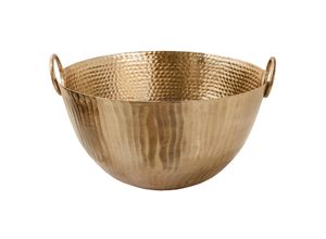 4251561902463 - riess-ambiente Deko Schale ORIENT - 40cm gold Metall Hammerschlag Design Handgearbeitet