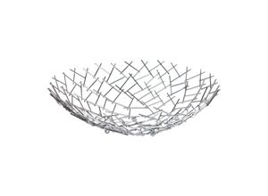 4250243535555 - riess-ambiente Obstschale STRUCTURE - 45cm silber pulverbeschichtetes Metall