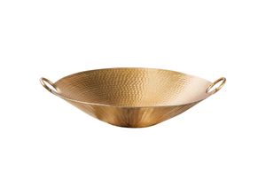 4251561902449 - riess-ambiente Deko Schale ORIENT - 55cm gold Metall Hammerschlag Design Handgearbeitet