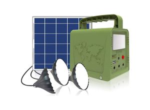 9339272883341 - Highsam - Solarlampen 13000mAh   42Wh 3 LED-Birnen tragbare Solarstromgenerator-Kits