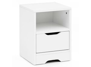 4250950287600 - Finebuy - Nachtkonsole SV51475 31x43x31 cm 1 Schublade und Ablagefach Nachtkommode mit Stauraum Nachttisch Schlicht Modern Nachtschränkchen Klein