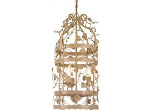 5414552683164 - Linea Verdace Lighting - Linea Verdace Michelan 3-flammige Drahtrahmen-Pendelleuchte Beige Gold