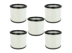 4068201924590 - 5x Faltenfilter kompatibel mit Rotfuchs vcl 3000 vcl 1800 Staubsauger - Filter Patronenfilter weiß - Vhbw