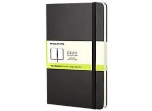 9788883701146 - Notizbuch Classic Collection 701146 schwarz A5 blanko 70g 120 Blatt 240 Seiten mit Gummiband 9788883701146 MOLESKINE