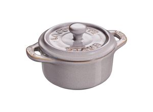 4009839376993 - Ceramique Mini Cocotte 10 cm rund Antik-Grau Keramik