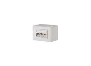 4250184136743 - Connect C6Amodul 270Â° - Steckdosenauslass - RJ 45 - 3 Netzwerksteckdosen - Pure White RAL 9010