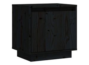 8720286840108 - Bonnevie - NachttischBeistelltisch Schwarz 40x30x40 cm Massivholz Kiefer vidaXL