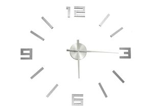 8720286137826 - Bonnevie - 3D-Wanduhr Modernes Design Silbern 100 cm xxl vidaXL316538