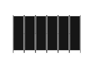 8720286022764 - Bonnevie - 6-tlg Raumteiler Paravent Schwarz 300x180 cm vidaXL 8720286022764 - Bonnevie - 6-tlg Raumteiler Paravent Schwarz 300x180 cm vidaXL