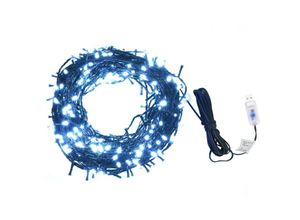 8718475594802 - Vidaxl - Lichterkette 400 LEDs Indoor und Outdoor 40 m Kaltweiß Cold white and black