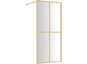 8720845941949 - Bonnevie - Duschwand für Begehbare DuscheDuschtrennwand mit esg Klarglas Golden 90x195cm vidaXL