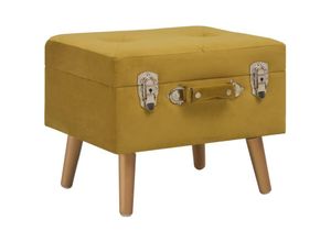 8720286350928 - Bonnevie - Hocker mit Stauraum 40 cm Senfgelb Samt vidaXL426384