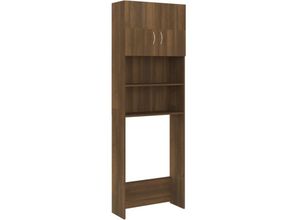 8720286931363 - Bonnevie - Waschmaschinenschrank Braun Eichen-Optik 64x255x190 cm vidaXL358427