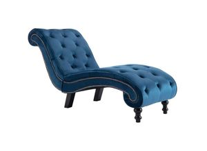 8719883593104 - Bonnevie - Chaiselongue Blau Samt vidaXL42077