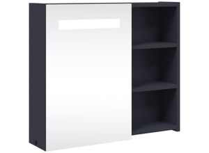 8721012107052 - Bonnevie - Spiegelschrank mit LED-Beleuchtung Grau 60x13x52 cm vidaXL144752