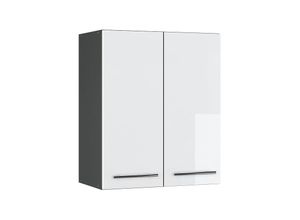 4251421957633 - VICCO Hängeschrank 60 cm Weiß Hochglanz Küchenschrank Hängeschrank Küchenzeile Fame-Line