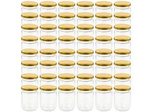 8719883557434 - Bonnevie - Marmeladengläser mit Goldenem Deckel 48 Stk 230 ml vidaXL811028