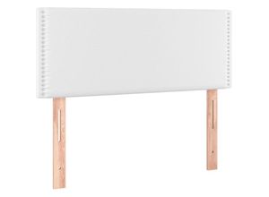 8720287282013 - Bonnevie - led KopfteilBetthaupt Weiß 100x5x78 88 cm Kunstleder vidaXL