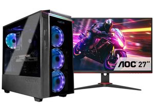 4046373829752 - F (A bis G) CAPTIVA Gaming-PC-Komplettsystem Advanced Gaming R82-975 TFT Bundle Computer-Komplettsysteme Gr ohne Betriebssystem 32 GB RAM 1000 GB SSD schwarz PC Sets