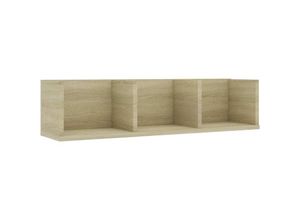 8719883817231 - Bonnevie - CD-Wandregal Sonoma-Eiche 75x18x18 cm Holzwerkstoff vidaXL98278