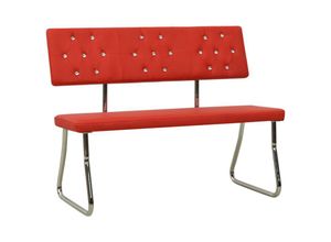 8720286199565 - Bonnevie - Sitzbank 110 cm Rot Kunstleder vidaXL883649