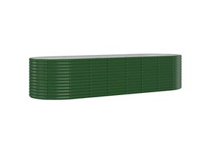 8720286857717 - Bonnevie - HochbeetBlumenkasten Pulverbeschichteter Stahl 322x100x68 cm Grün vidaXL