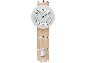 4037445153240 - Funk-Pendelwanduhr AMS F5214 Wanduhren Gr B H L 10 cm x 66 cm x 24 cm braun Pendeluhren