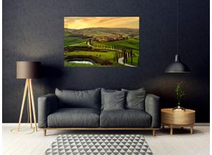 4047809885076 - Acrylglasbild QUEENCE Eliette Bilder Gr B H 120 cm x 80 cm Acrylglasbild Landschaft Querformat 1 St gelb Acrylglasbilder