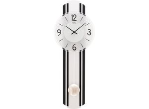 4037445158801 - Pendelwanduhr AMS W7231 Wanduhren Gr B H L 23 cm x 7 cm x 64 cm schwarz Pendeluhren