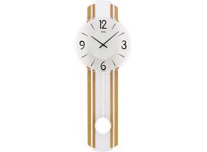 4037445158818 - Pendelwanduhr AMS W7232 Wanduhren Gr B H L 23 cm x 7 cm x 64 cm braun (eichefarben) Pendeluhren