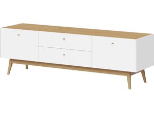 4005949240001 - Lowboard GERMANIA Monteo Sideboards Gr B H T 178 cm x 37 cm x 48 cm 2 weiß (weiß kendal eiche nachbildung) Lowboards Breite 178 cm