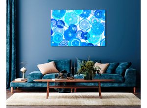 4047809884888 - Acrylglasbild QUEENCE Egid Bilder Gr B H 80 cm x 60 cm Acrylglasbild Abstrakt Querformat 1 St blau Acrylglasbilder