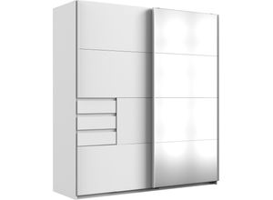 4065981000193 - Schwebetürenschrank WIMEX Oldenburg Schränke Gr B H T 180 cm x 198 cm x 64 cm 2 St weiß (weiß spiegel) Schwebetürenschränke und Schiebetürenschränke mit Spiegel