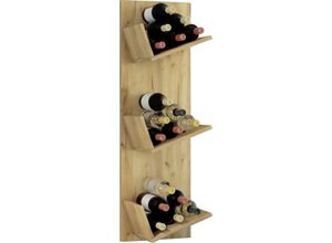 4051814403422 - Holz Flaschen Wand Weinregal Vinosi (Farbe Honig-Eiche)