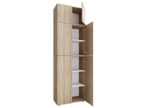 4051814413230 - XXL Holz Schuhschrank Kleiderschrank Groß Schrank Schuhe Dielenschrank Lona 5f A